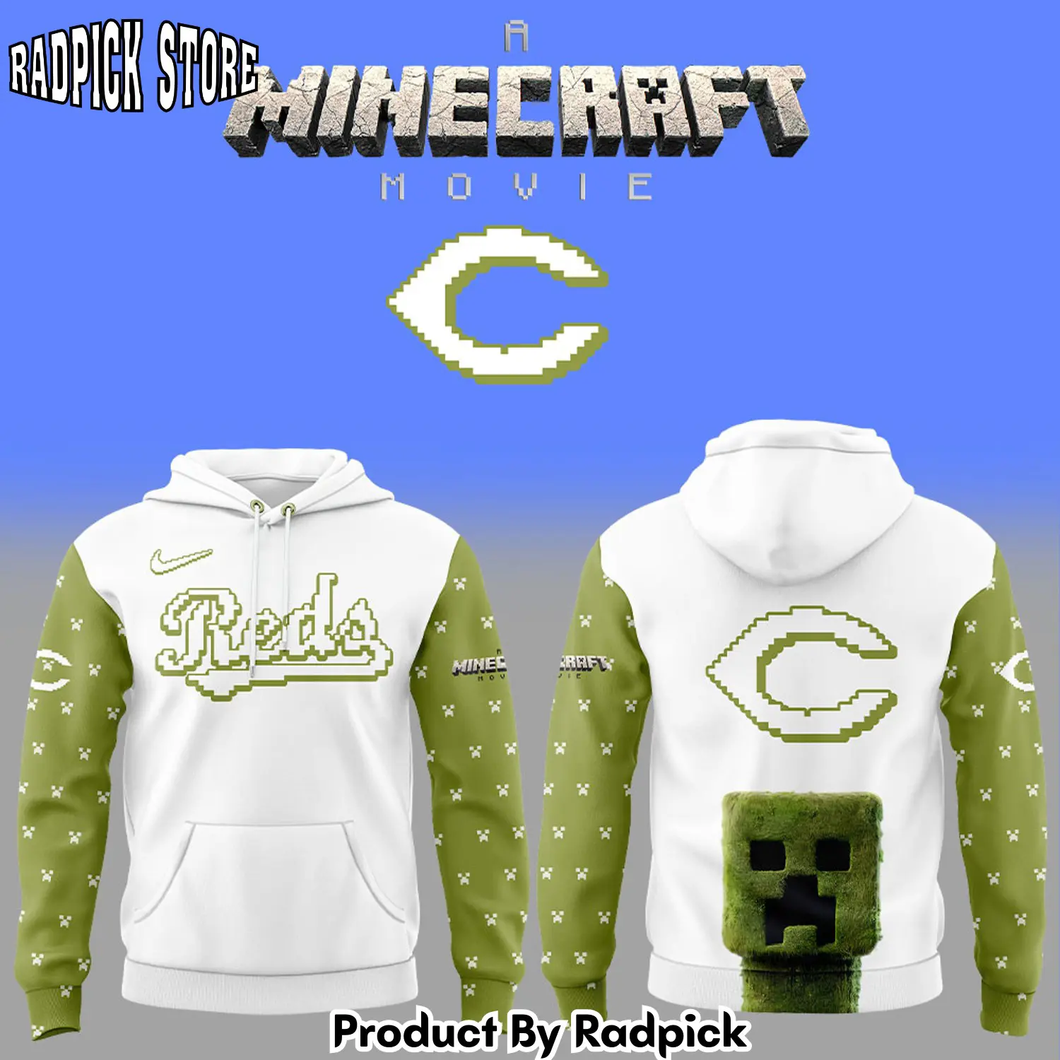 Cincinnati reds a minecraft movie hoodie joggers hoodie and long pants set rp291857